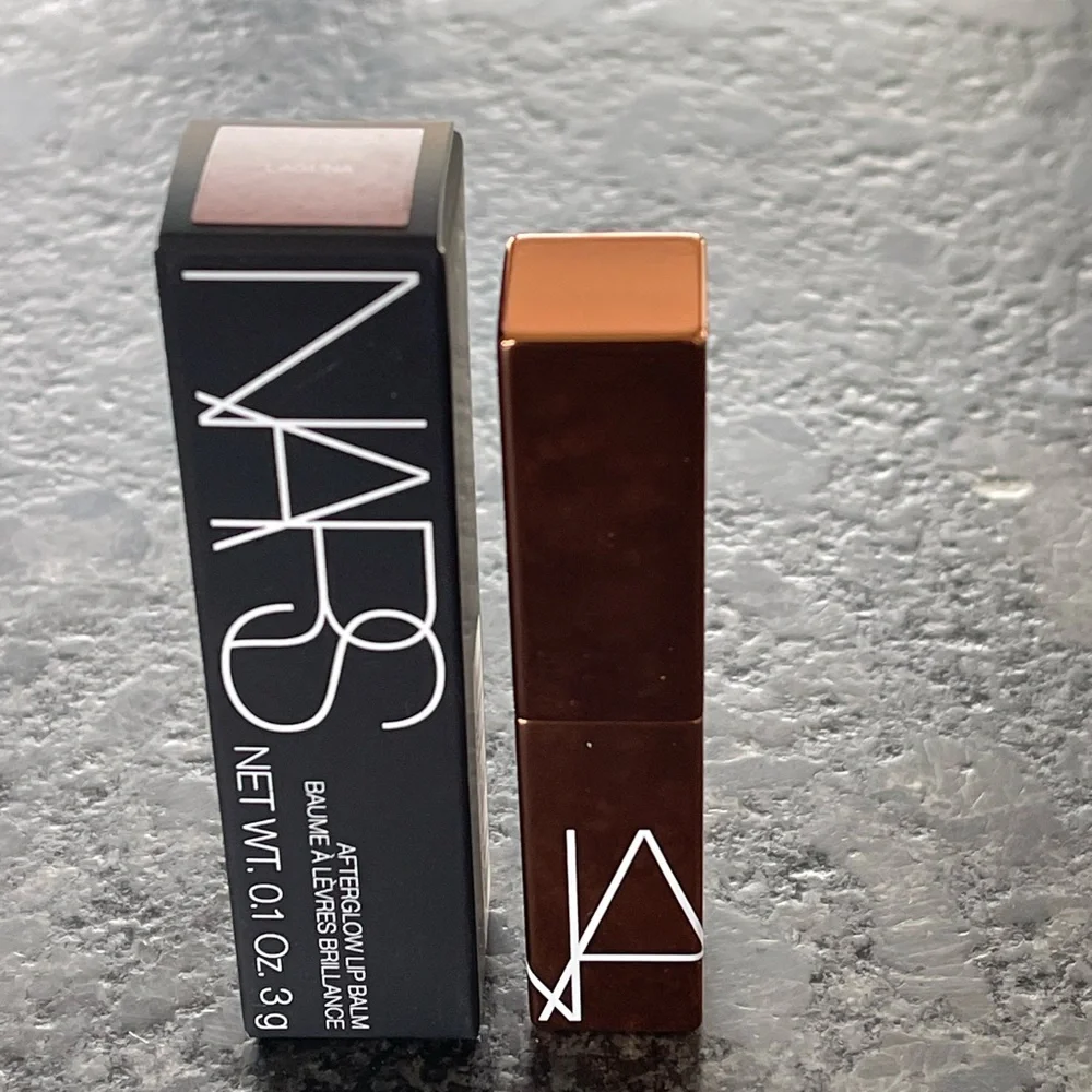 NARS Afterglow Lip Balm in Laguna, a sheer bronze with gold shimmer